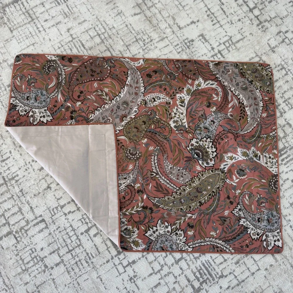 J14 Alexandre Turpault France 1847 Cotton Printed Multi Leaves Unique Pillowcase